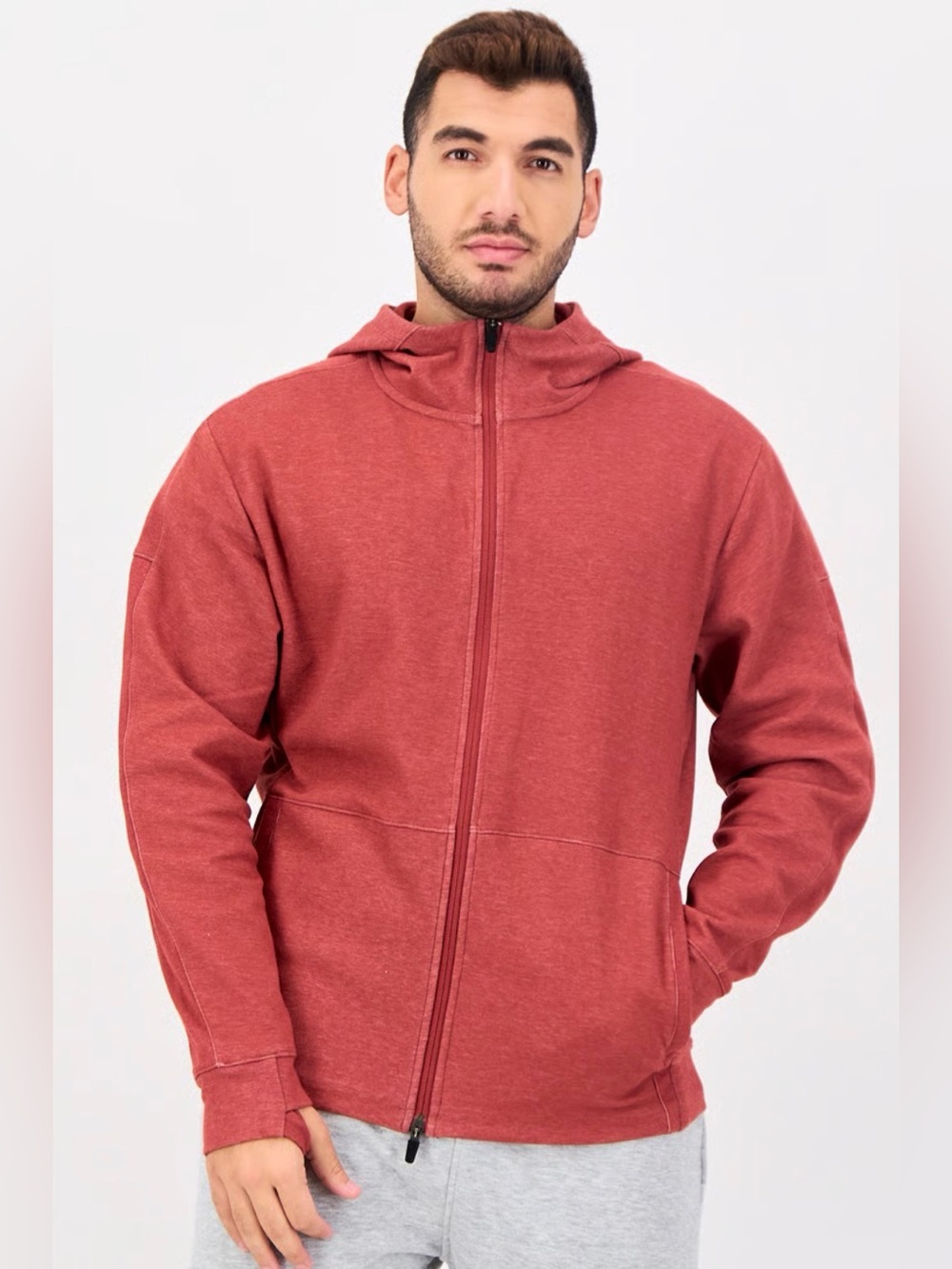 Nike Dri Fit full zip hoodie men's size L red